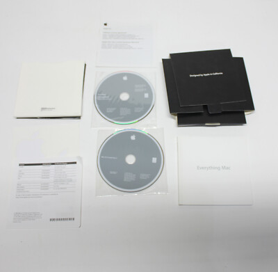 Mac Computers OS X Install Disc 1 & 2 Version 10.5.4 2008 Model 3A152 w/Stickers