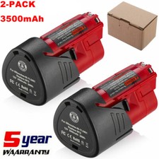 2 Pack 12V 12 Volt Genuine For Milwaukee M12 Lithium 3.5Ah Battery 48-11-2420 US