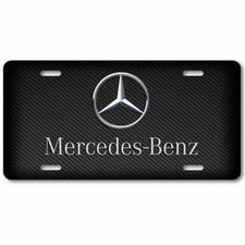 Mercedes Inspired ART Aluminum Carbon fiber look Car Auto Vanity License Plate