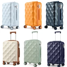 Hardshell Lightweight Travel Luggage Sets Suitcase Lock Diamond Cabin 20 inch