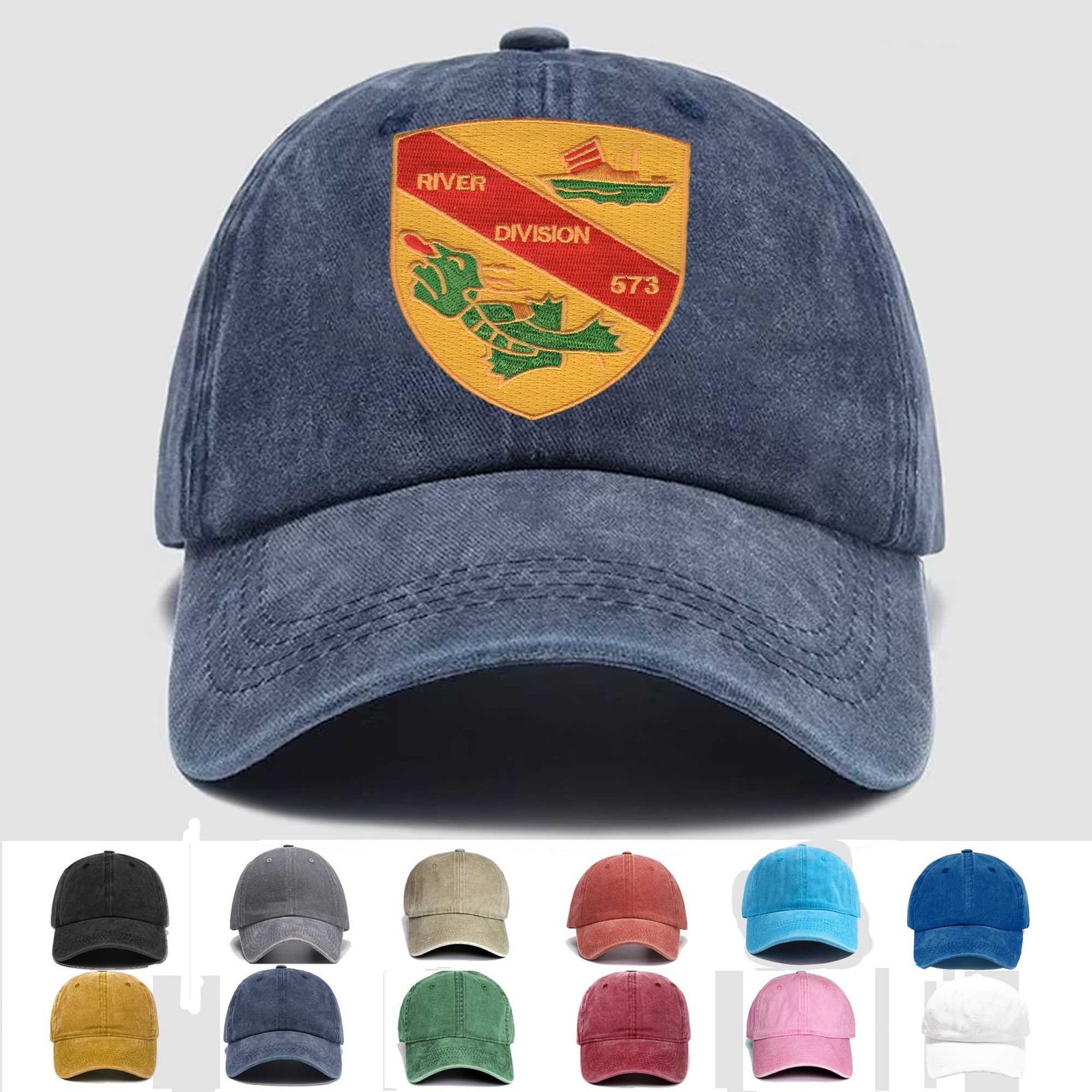 Custom Embroidered Hat RIVDIV 573 River Division, Veteran Cap, Trucker Hat, Gift