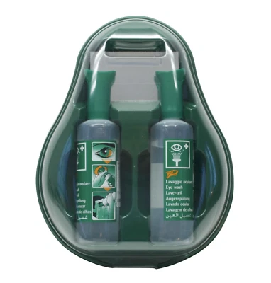 Augenspülstation in Wandbox Augenspülung Augendusche 2x Augenspülflasche 500 ml - Bild 1 von 2