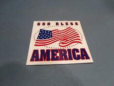 COLLECTIBLE GOD BLESS AMERICA FLAG STICKER NEW