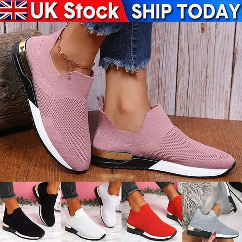 sock wedge trainers