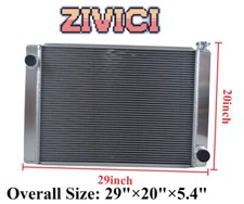 Overall Size 29x20x5.4 3 Row Aluminum Racing Universal Race Radiator Overall Size 29x20x5.4 3 Row Aluminum Racing Universal Race Radiator