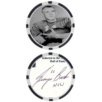 George Bork Northern Illinois College Football Hall of Fame Chip - SIGNED