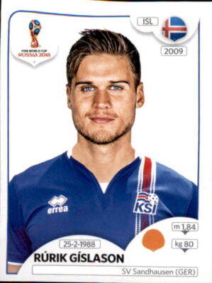 Panini WM 2018 World Cup Russia - Sticker 306 - Rúrik Gislason - Island