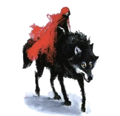 FAT-CATZ-COPY-CATZ 3x Horror Fairy Tale Evil Little Red Riding Hood and the Wolf Temporary Tattoos