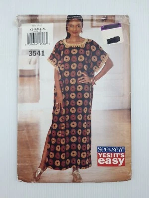Butterick Sewing Pattern 3541 Womens Caftan Pattern Size XS-XL Vintage Uncut FF - image 1 of 2