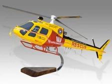 Airbus Eurocopter AS350B Surf Life Saving Queensland Desk Wood Model Large 1/24