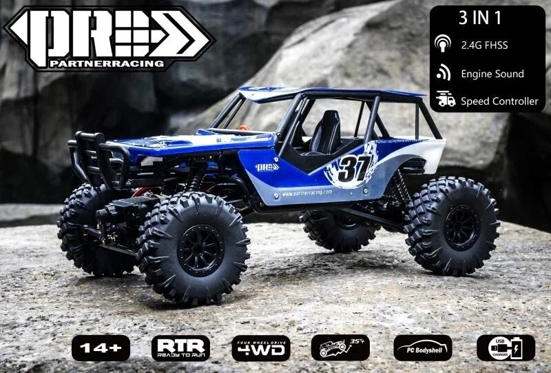 PRC 1/18 RC Car 4WD Rock Crawlers 4x4 Driving Car mini desktop Climbing car Remo - Image 3 of 4