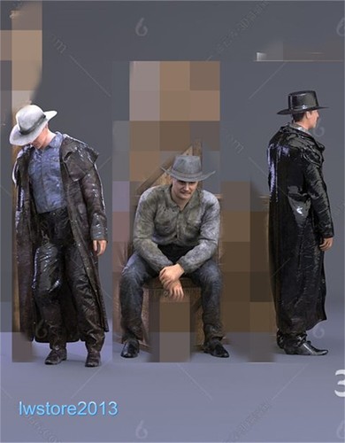 1/64 1/87 1/43 1/18 1/24 Cowboy Man Scene Miniatures Figures Model For Cars Toys - Picture 4 of 8