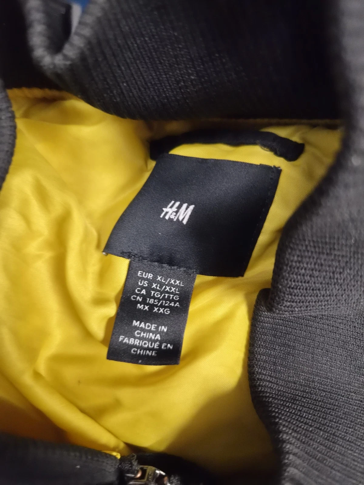 H&M MA-1 Bomber Jacket The Simpsons Springfield USA Embroidered Black XL - product detail image 2