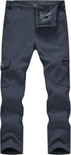 Mens Waterproof Walking Fleece Lined Trousers Winter Thermal Ski Outdoor