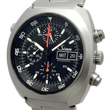 Sinn Space Chronograph 142.M 140/42 Automatic Black Dial Bracelet Mens *Zel3831