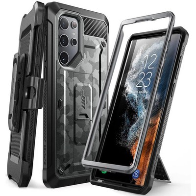 Handyhülle für Galaxy S22 Ultra 5G Supcase Case Cover Futeral Hülle Tasche Grau