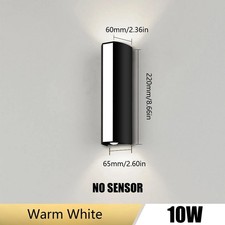 Modern LED Up Down Outdoor Wall Lights 10W Waterproof Garden Lights Black