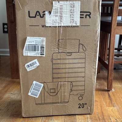 LARVENDER Lavender Hardside 20'' Carry On Suitcase Duffel Bag TSA Lock