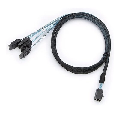 Internal HD Mini SAS SFF-8643 to 4 SATA w/Latch Cable