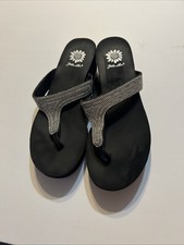 Yellow Box Women s Sandals, Right Is Size 9, Left Is Size 10, Wedge Heel,