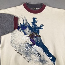 Vintage H.L. Miller Gold Sweatshirt Mens XL Mt Hood Oregon Ski Graphic 1993 90s