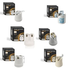 Bulb Holder E27 Ceramic Socket Edison Screw Lamp Base Bracket for Heat Lamp Bulb