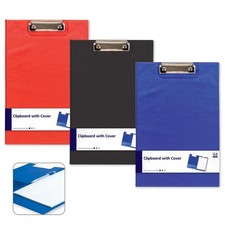 A4  Size Vinyl Clipboard - Fold Over Cover File Holder Folder Wallet Clip Board