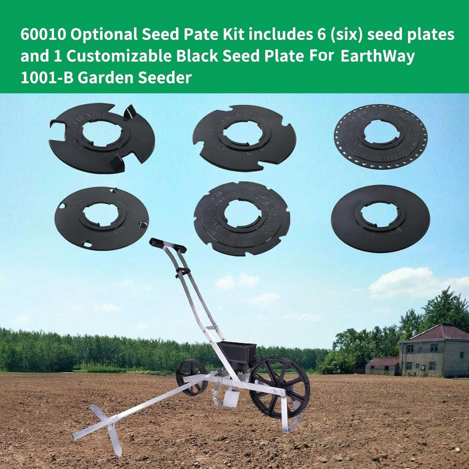 60010 Optional Sowing Plate Set For EarthWay 1001-B Sowing Wide Range of Crops