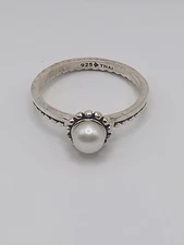 SILPADA R2746 BELLE PEARL ROPE Ring RARE SIZE 6 925 Sterling Silver Stackable