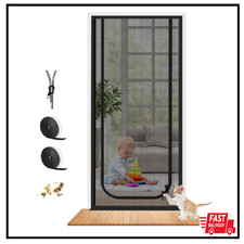 Reinforced Cat Screen Door Fits Door Size Fits Door Size up to 36''x80'' Black