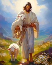 Jesus Paint by Numbers Kit for Adults Beginner, Religion Adult Paint by Numbe...