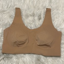 Knix S Bra Tan Wireless Back Closure Removable Pads Stretch Small