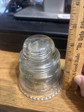 Antique Hemingray-42 Made in USA Clear Glass Insulator 0-8. No 37 C No Chips