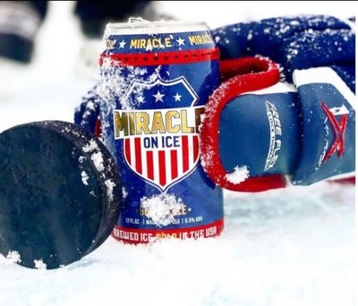 Miracle On Ice Beer Can Collectible   1980 USA Hockey - Lake Placid