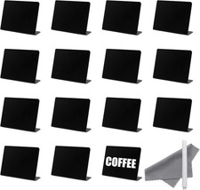 15 Pack Mini Chalkboard Signs for Party Buffet, 4"x3" Reusable Table Signs with