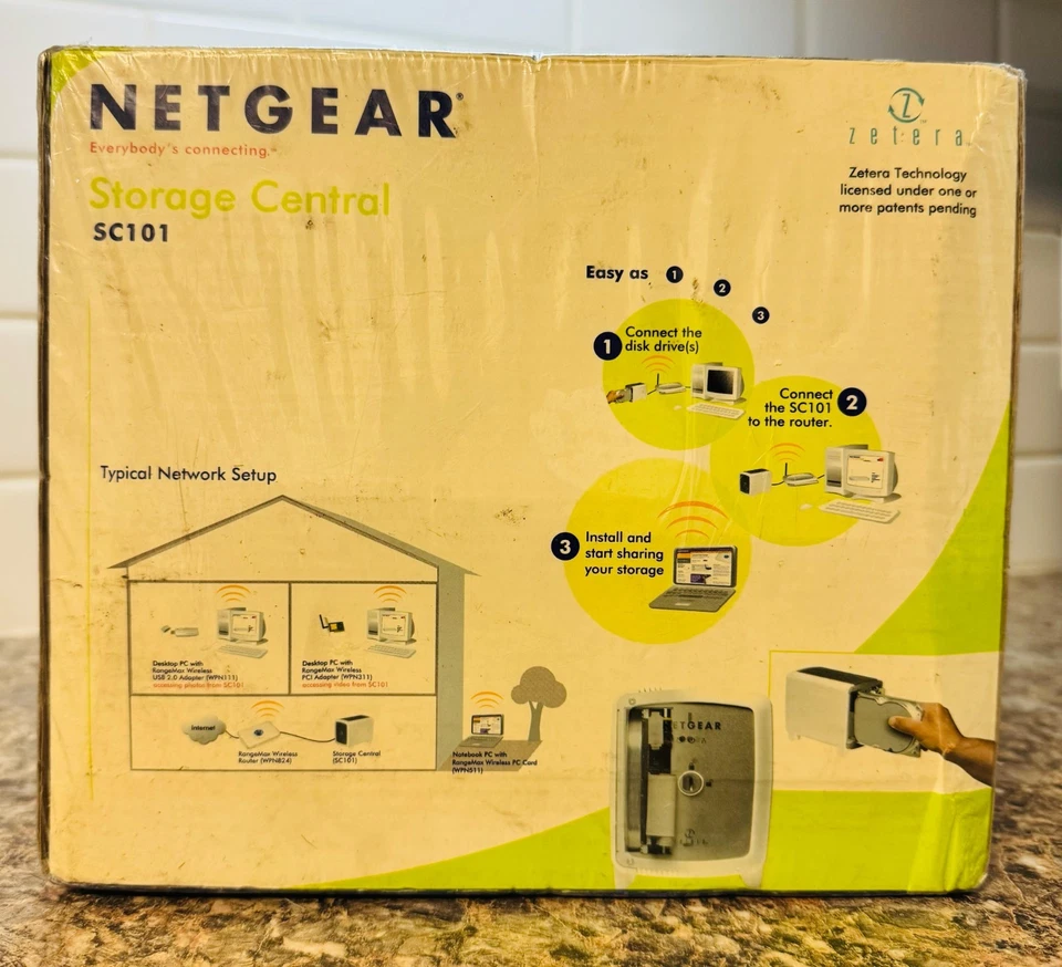 Netgear SC101 Storage Central Network Storage IDE Network Drive Enclosure Sealed - Image 3 of 4