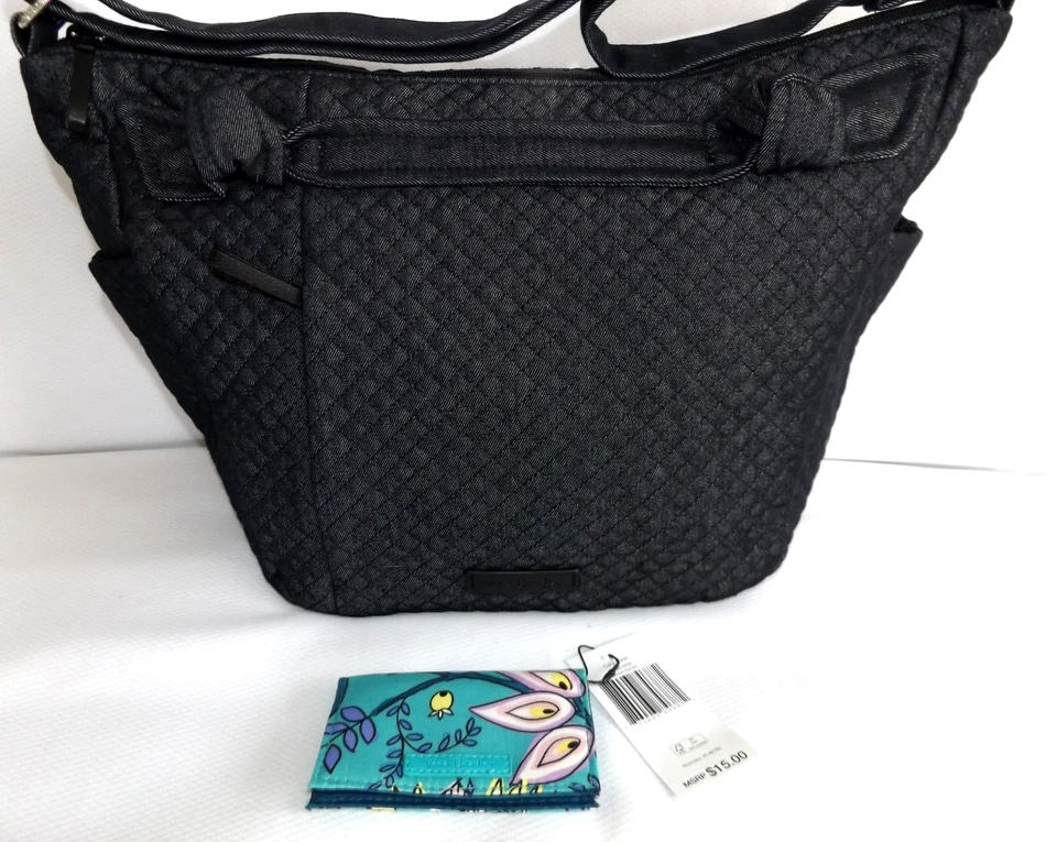 Bolso Bandolera VERA BRADLEY On the Go Hadley Azul Marino Luz de Luna Denim y Bonus Too Foto 2 de 4