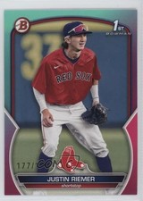 2023 Bowman Draft Aqua & Pink Gradient 177/199 Justin Riemer #BD-182 0z0v