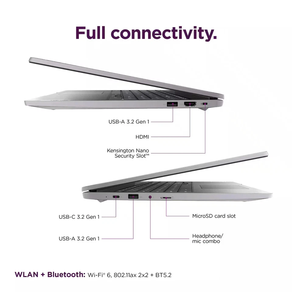 Portátil Lenovo IdeaPad 3 Cromo 15.6" Full HD Táctil Intel N6000 8GB RAM 128GB SSD Foto 3 de 4