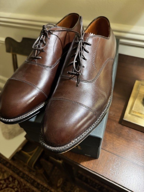 Alden 920 Dark Brown Calfskin Straight Tip Bal