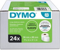 Dymo Labelwriter-Adress-Etiketten 89 X 36 Mm Weiß 24 Rollen à 260 Etiketten