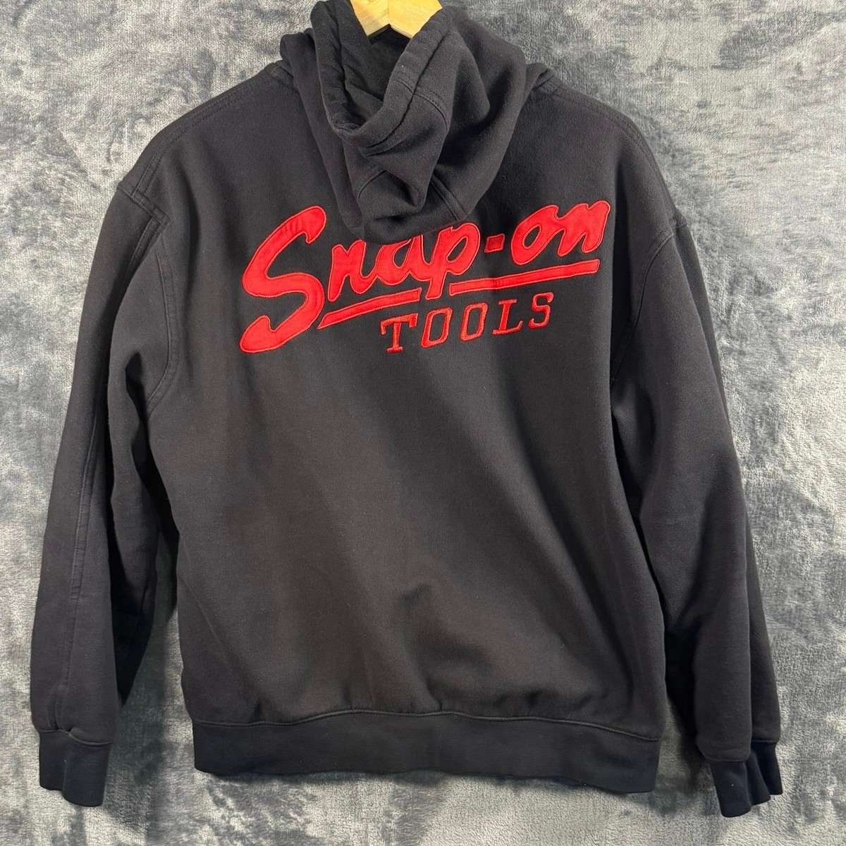 Snap-On Embroidered Logo Full Zip Hoodie/Sweatshirt Men's Large