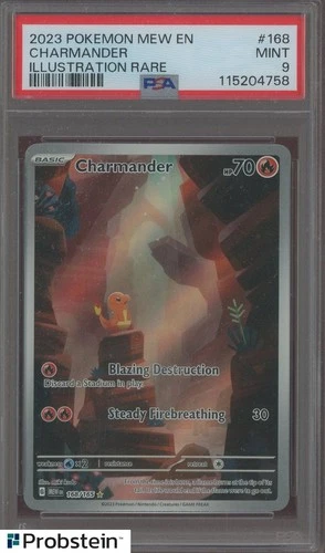 2023 Pokemon MEW EN #168 Charmander Illustration Rare PSA 9 MINT