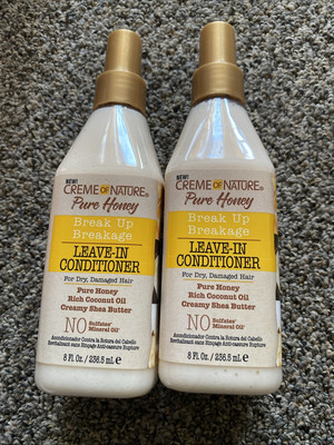2-Creme Of Nature, Leave in Conditioner Pure Honey, Coconut Oil  8 Oz