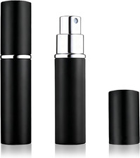 2PCS Perfume Atomiser, 10Ml Perfume Travel Bottle, Black Leak Proof Pump Type Mi