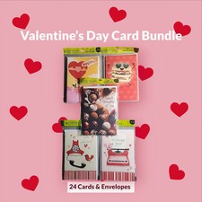 Bundle Of 24 Assorted Brand New Hallmark Valentines Cards 1/2 Off Retail!