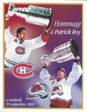 Quebec Remparts PATRICK ROY Tribute Banner Souvenir Photo 8'' X 11'' Colorado