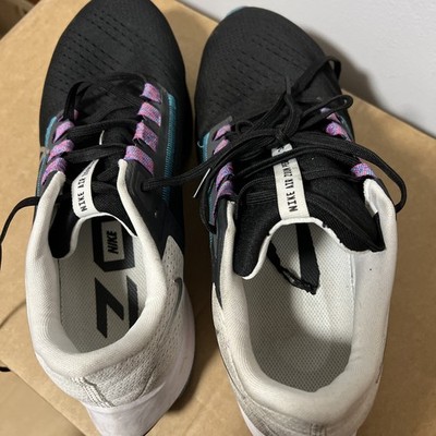 Size 10 - Nike Air Zoom Pegasus 38 Black Metallic Silver