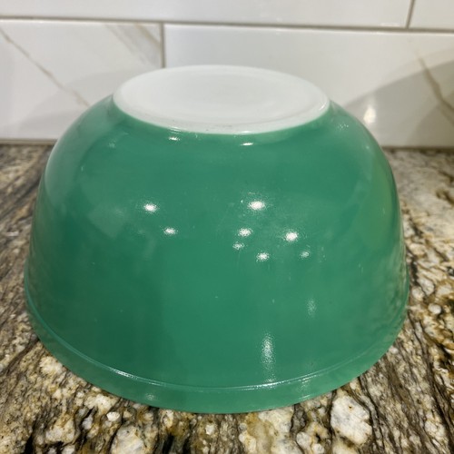 Vntg Pyrex Mixing Nesting Bowls 401 Olive Green 402 Red 403 Green 404 Yellow🇺🇸 - Picture 16 of 24