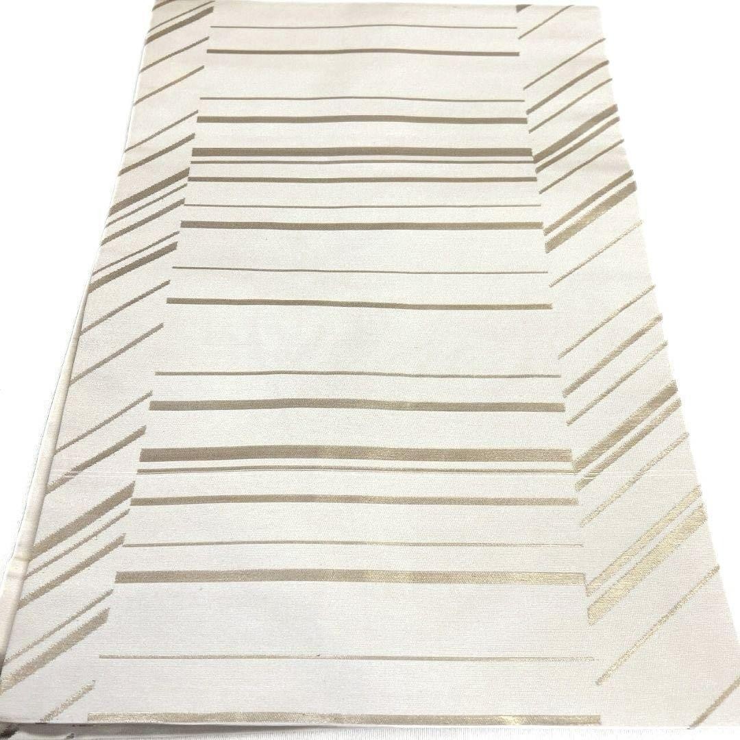 Nagoya Obi Gold Thread Flower Pattern Horizontal … - image 3